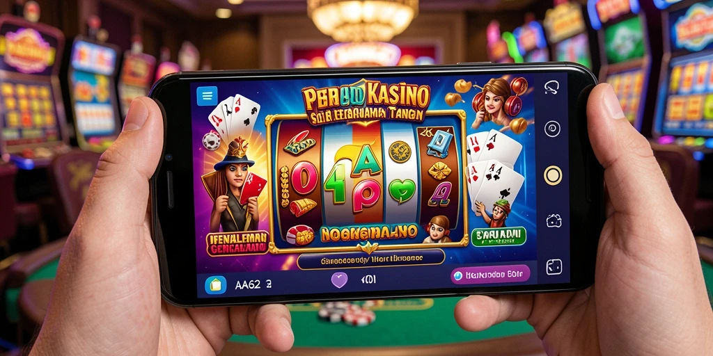 Tampilan gameplay menarik dari AA62 yang membawa suasana kasino nyata.