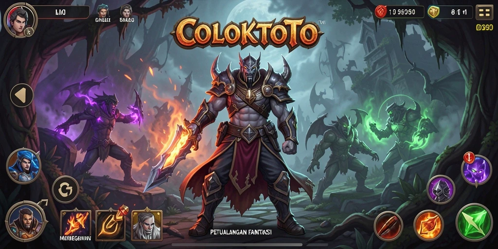 Screenshot gameplay COLOKTOTO menunjukkan karakter dalam aksi pertarungan yang seru.
