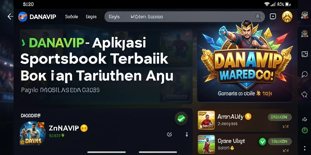 Tangkapan layar gameplay utama DANAVIP menampilkan pengalaman taruhan yang menarik.