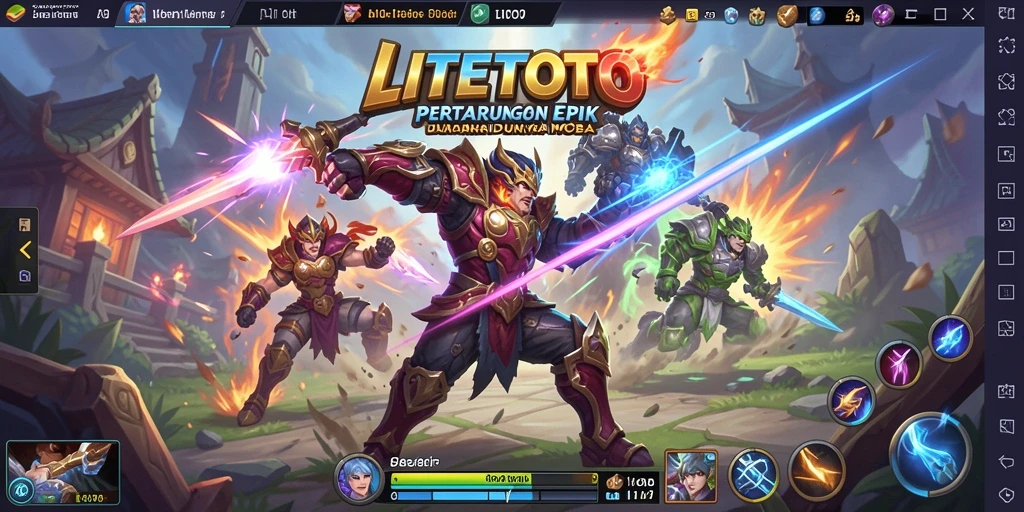 Tampilan gameplay LITETOTO yang seru dan kompetitif.