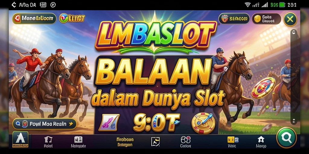 Tampilan gameplay LMBASLOT dengan mobil balap yang cepat dan lingkungan menarik.