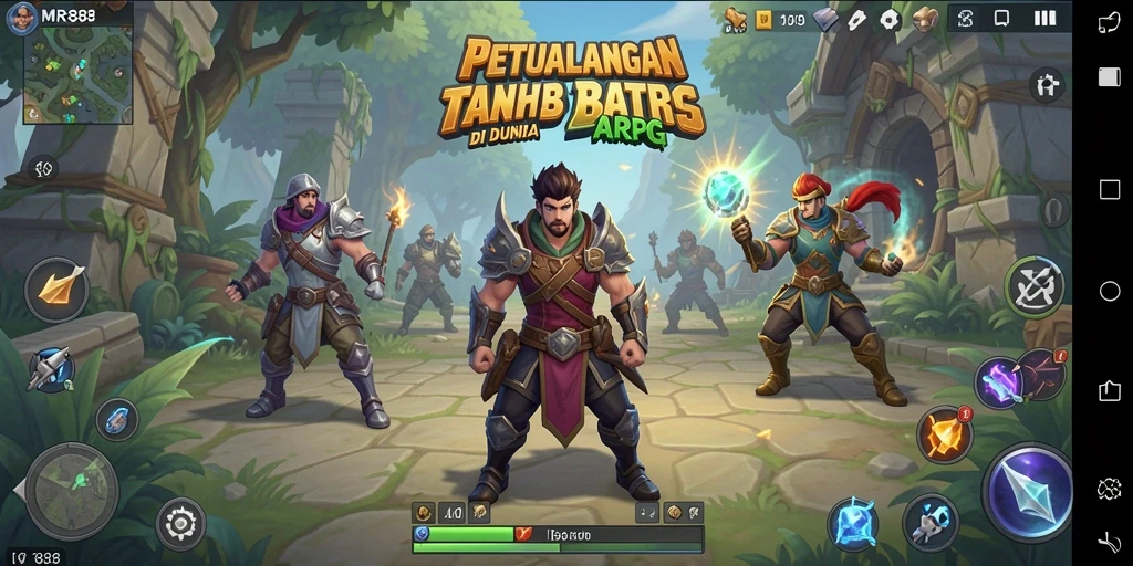 Tampilan gameplay mendebarkan di dunia ARPG yang luas.