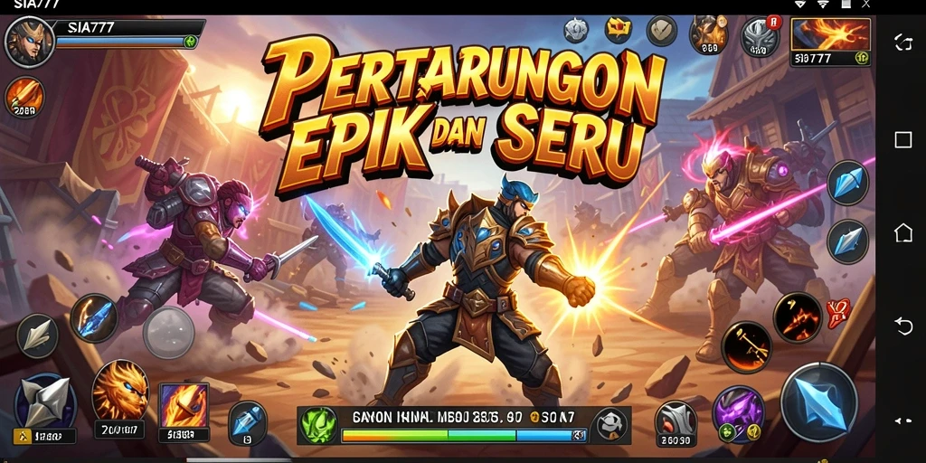 Tampilan langsung dari gameplay pertarungan seru di SIA777.