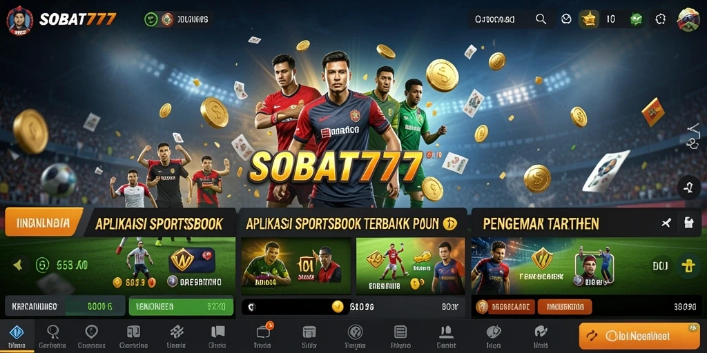 Tampilan aplikasi Sportsbook yang menarik dan interaktif.