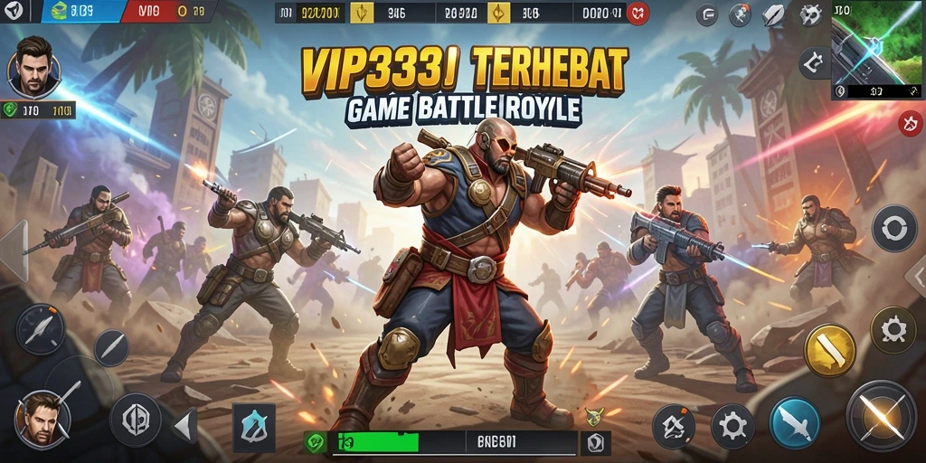 Tampilan gameplay VIP333 yang mendebarkan dalam pertempuran Battle Royale.