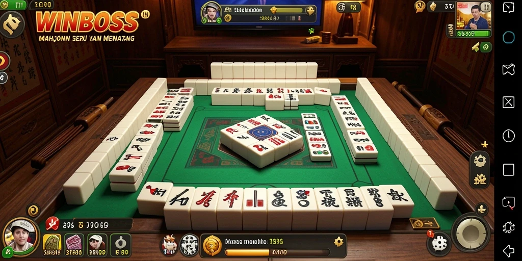 Tampilan gameplay <strong>WINBOSS</strong> yang seru dengan berbagai ubin Mahjong.